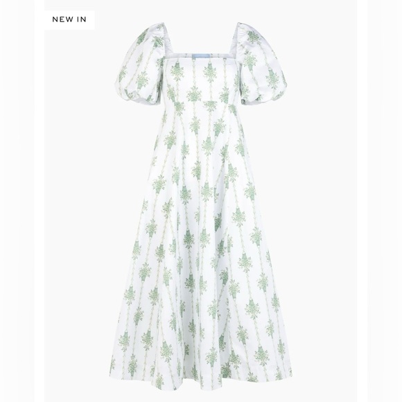 Hill House “The Matilda Dress” XS in Apple Green Basket Stripe (color) - Picture 2 of 8